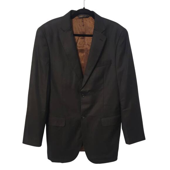 Caravelli Italy Black Super 150's Men's Business Suit Jacket 40L 34W - Picture 1 of 7